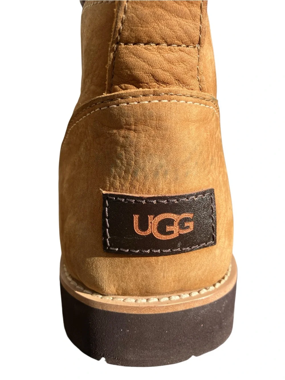UGG Seton TL Boots Mens Chukka Lace Fleece Shearling Tan Leather Chestnut 9.5